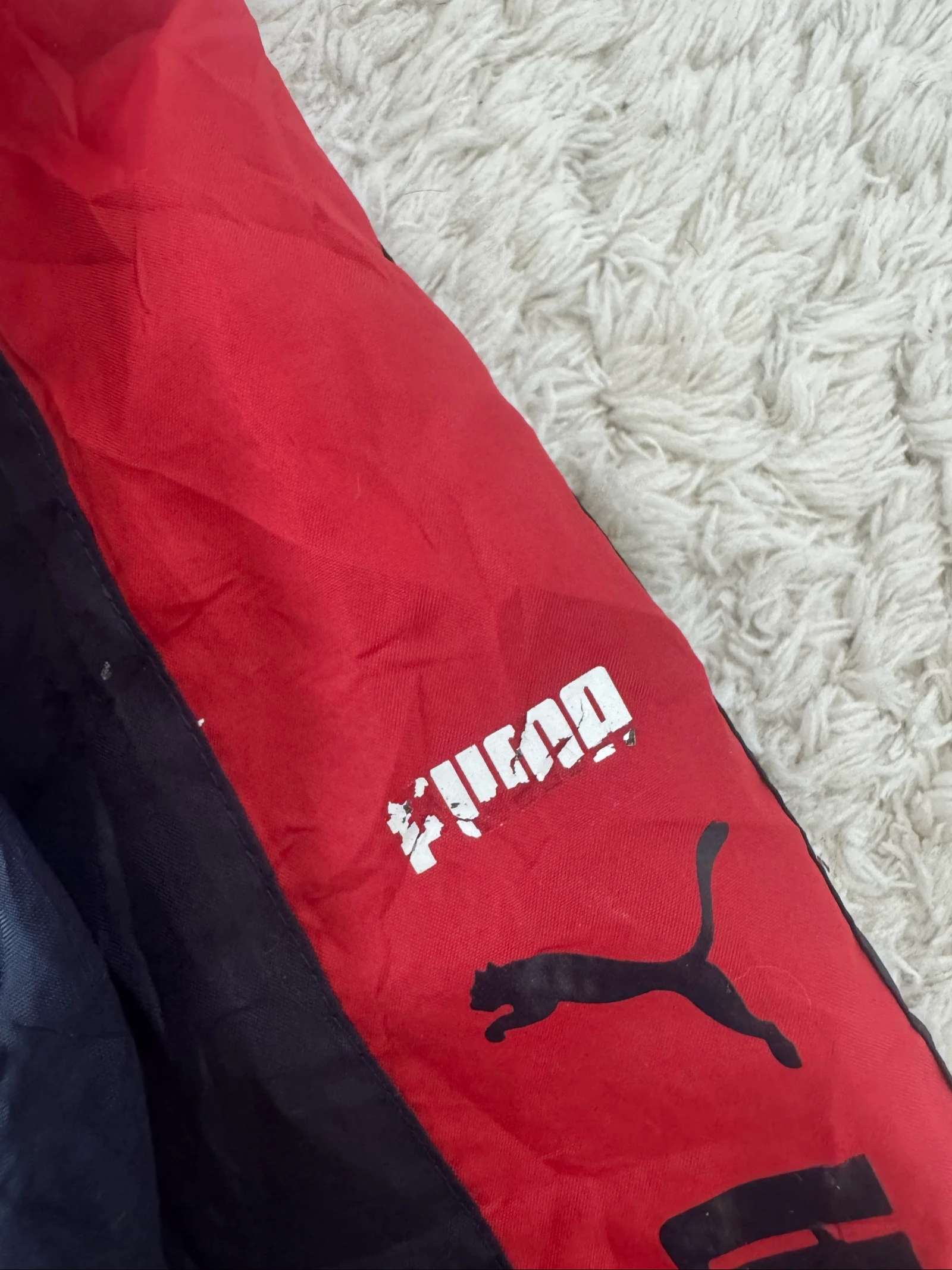 Puma Track Jacket Windbreaker Tape Logo Marine Rood Y2K Retro Oversized – photo 10